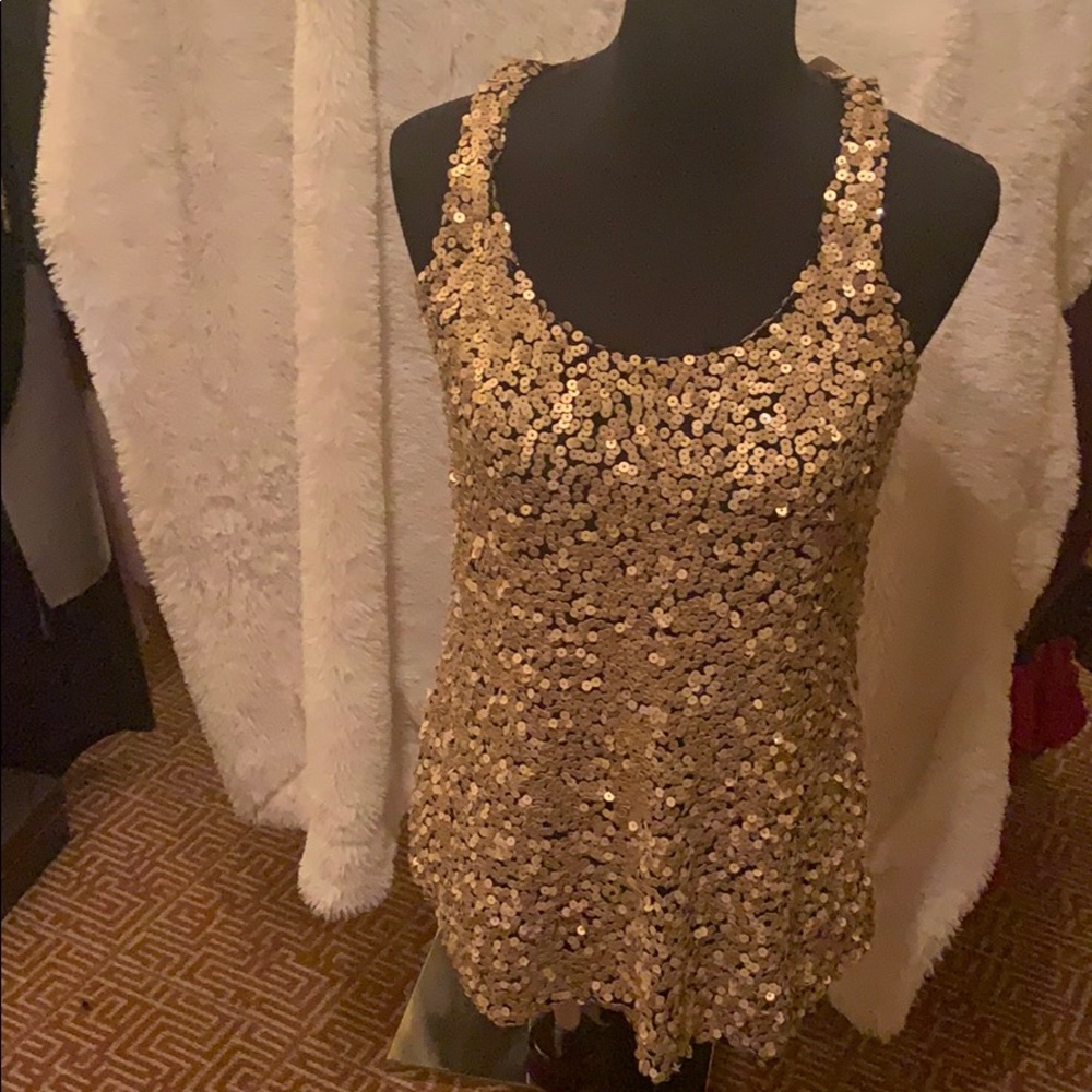 Gold Sequined Shirt